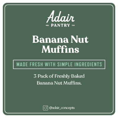 Banana Nut Muffins (3 pack)