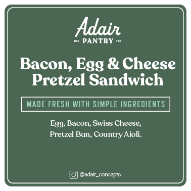 Bacon, Egg & Cheese Pretzel Sandwich