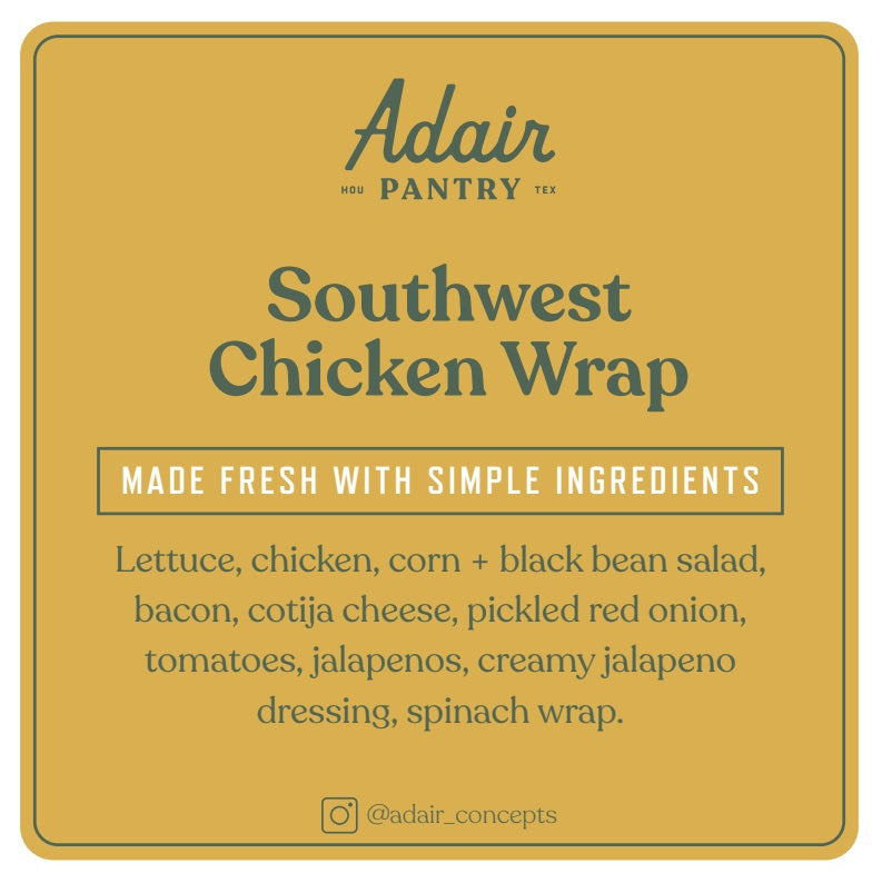 Southwest Chicken Wrap